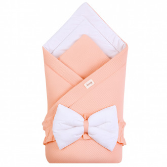 Портбебе за изписване "Happy day" в праскова