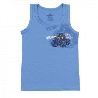 Детски памучен потник в синьо ''Monster truck'' 1
