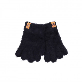 Детски пухени ръкавици в черно