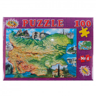 Пъзел 100 елемента ''България'' 31 x 22 см