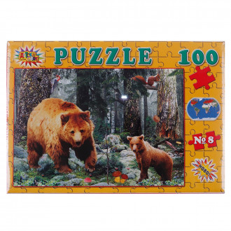 Пъзел 100 елемента ''Мечка'' 31 x 22 см