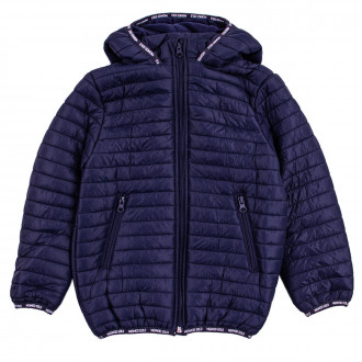 Преходно яке с джобчета в цвят индиго