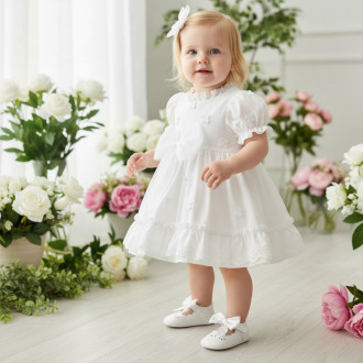 Бебешка рокля с ефирна пандела 1