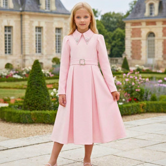 Официална дълга рокля с камъчета