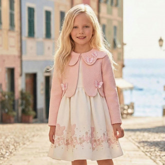 Официална рокля със сако "Butterfly" в пудра