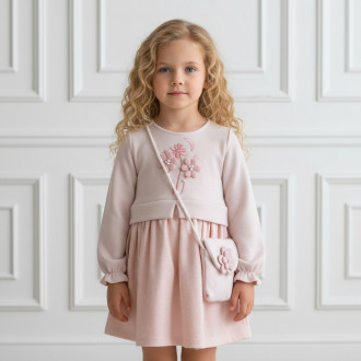 Плътна детска рокля с чантичка 1