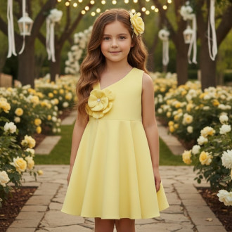 Официална детска рокля "Yellow flower"