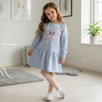 Спортна детска рокля с джобчета