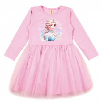 Детска розова рокля с анимационен герой 1