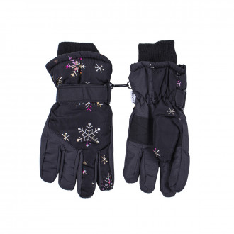 Ръкавици за ски с поларена подплата и лъскави снежинки