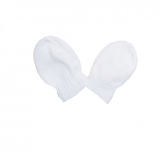 Бебешки ръкавички в бяло