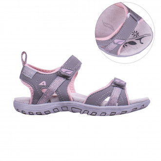 Детски анатомични сандали в сиво и розово 1