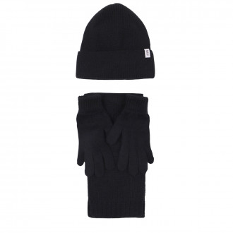 Комплект шал, шапка и ръкавици ''Mellow'' в черно