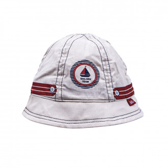 Бебешка лятна шапка "Sailors team" в екрю