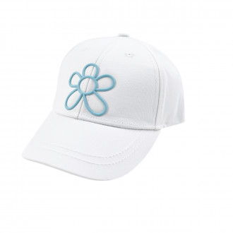Детска лятна шапка "Flower" в бяло