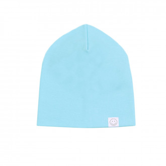 Памучна детска шапка в аквамарин