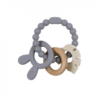 Слиликонова гризалка с бук в сиво