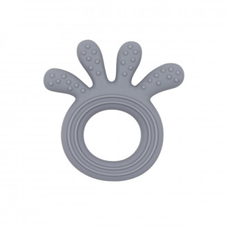 Силиконова гризалка "Октопод" в сиво 8 см