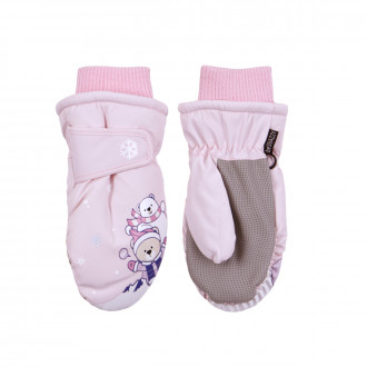 Ръкавици за ски с поларена подплата ''Polar bear'' в розово