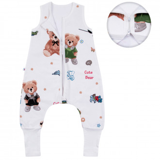 Спален чувал с двупосочен цип и крачета "Cute bear" 1