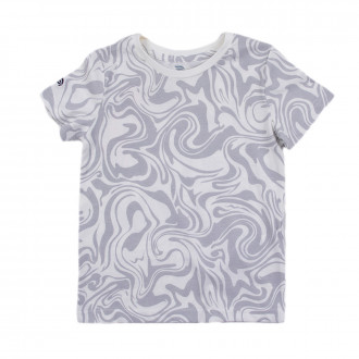 Памучна тениска за момчета в цвят екрю