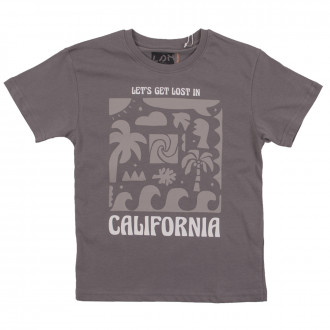 Памучна тениска "California" в сиво 1