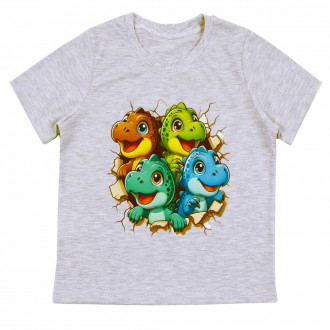 Детска тениска ''Baby dino'' в сив меланж 1