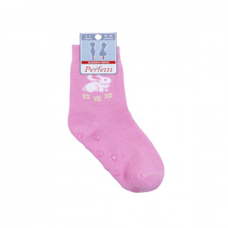 Термочорапи със силиконови стъпки "Bunny" в розово