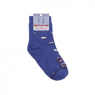 Термочорапи със силиконови стъпки "Train" в тъмносиньо