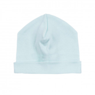 Трикотажна детска шапка в синьо