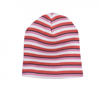 Детска шапка от памучен рипс в пъстро райе