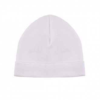 Трикотажна детска шапка в цвят екрю