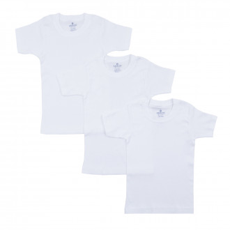 Тройка детски памучни тениски в бяло 1