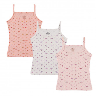 Тройка ажурени потници с тънки презрамки