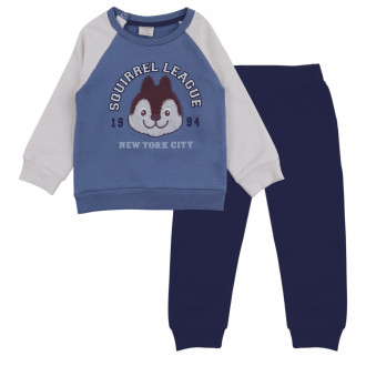 Ватиран комплект "Squirrel league" в синьо