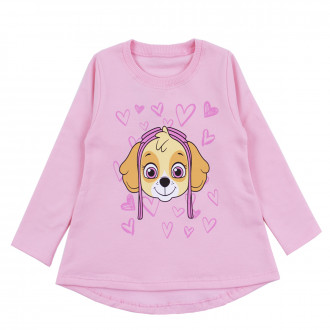 Детска ватирана блуза "Puppy" в розово 1