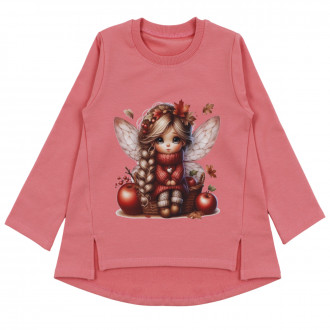 Ватирана туника "Fairy" в цвят сьомга