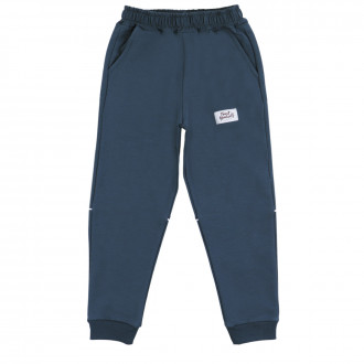 Ватирано долнище "Trust yourself" в петролено синьо