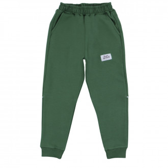 Ватирано долнище "Trust yourself" в зелено