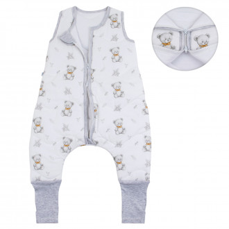 Зимен спален чувал с двупосочен цип и крачета "Cute bear"