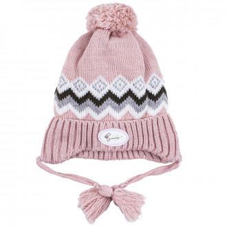 Зимна шапка "Someday" в опушено розово