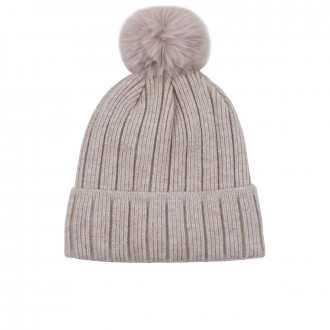 Зимна шапка за момичета ''Soft'' в бежово