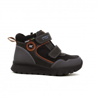 Детски зимни боти за момчета в черно и графит