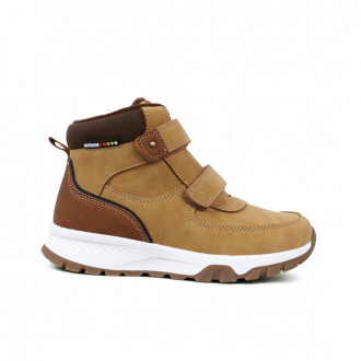 Зимни боти за момче в охра и кафяво