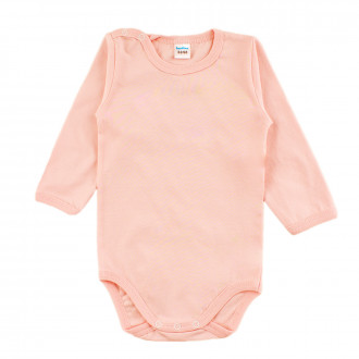 Боди от памучна материя в светлорозов цвят