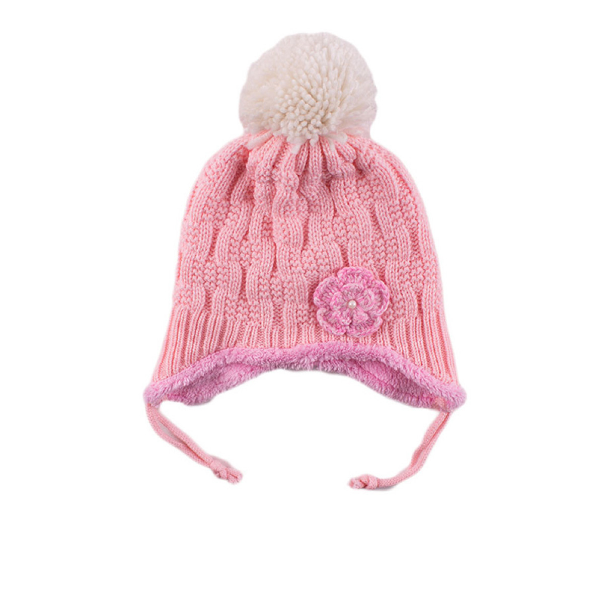 Зимна шапка за момичета (0 - 18 мес.)