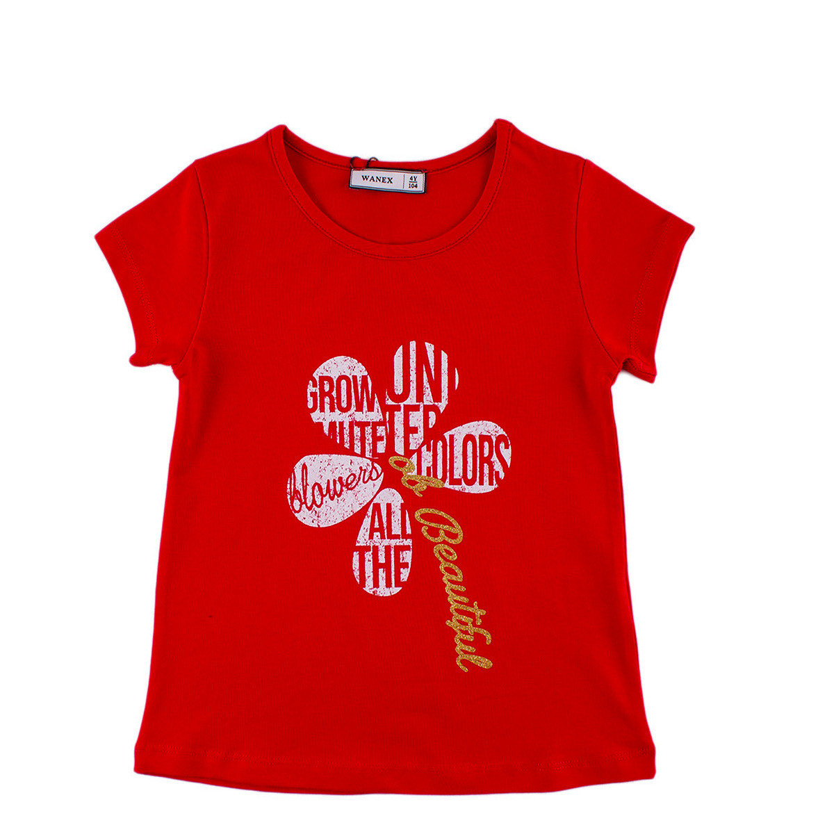 Детска тениска в червен цвят за момичета