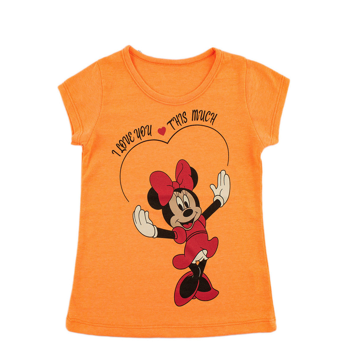 Детска тениска в оранжев цвят за момичета