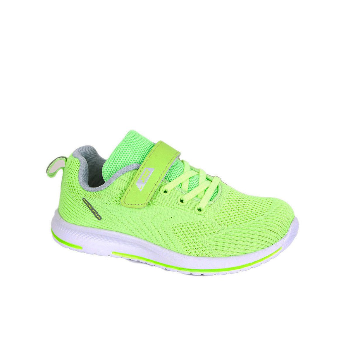 Олекотени дишащи маратонки за момичета в електиково зелено