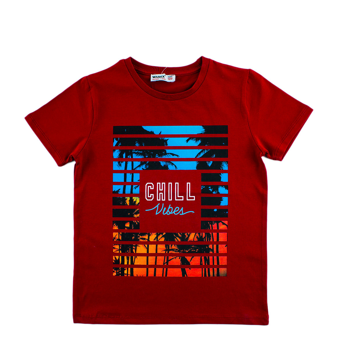 Тениска в тъмночервено цвят за момчета 